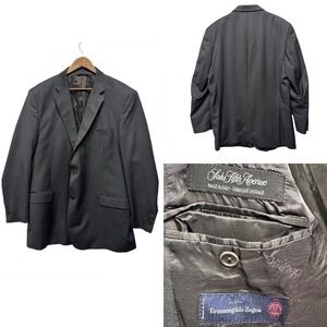 Saks Fifth Avenue Ermenegildo Zegna Mens Blazer 48 R Sport Coat‎ Wool Silk Blend